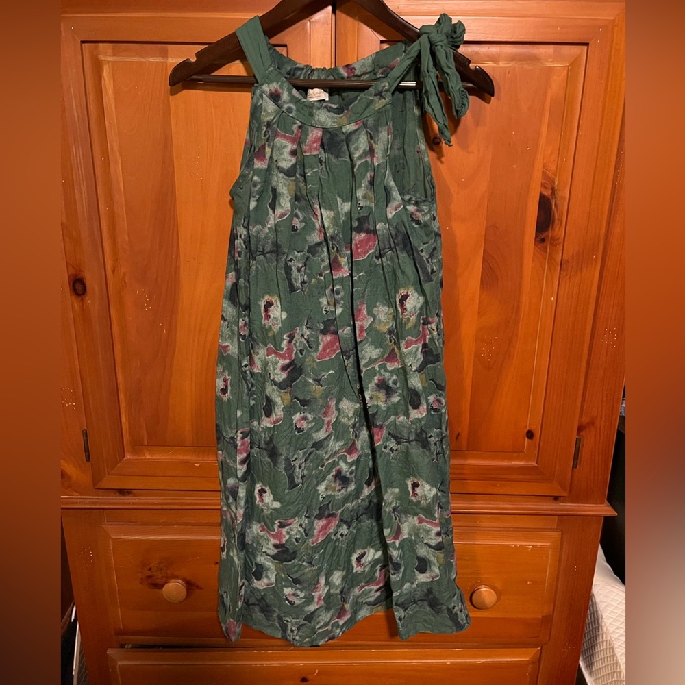 Elegant Green Floral Maxi Dress